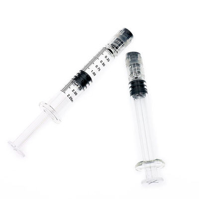 seringa de vidro do fechamento de 2.25ml Luer para seringas reusáveis da solha do óleo do concentrado