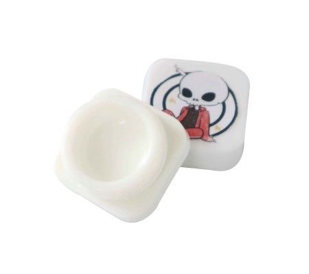 5 ml de recipiente de vidro branco cubo de concentrado com tampa à prova de crianças