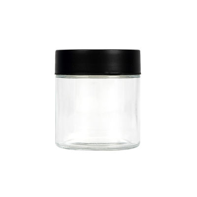 O frasco claro da erva daninha 3oz tomou partido em linha reta frasco de vidro secado 3.5g do esconderijo da flor