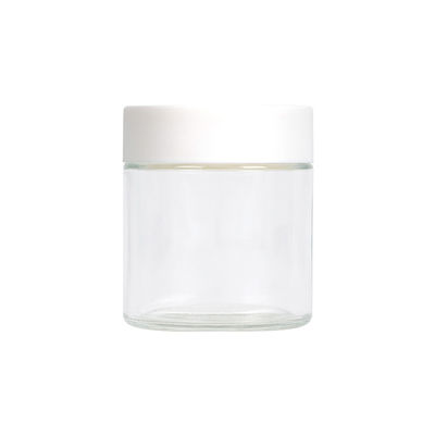 O frasco claro da erva daninha 3oz tomou partido em linha reta frasco de vidro secado 3.5g do esconderijo da flor