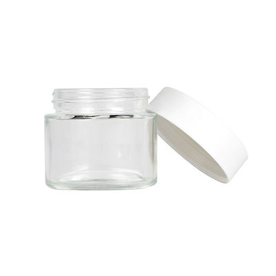 frasco 2oz de vidro claro com da erva daninha resistente do tampão da criança vidro de empacotamento
