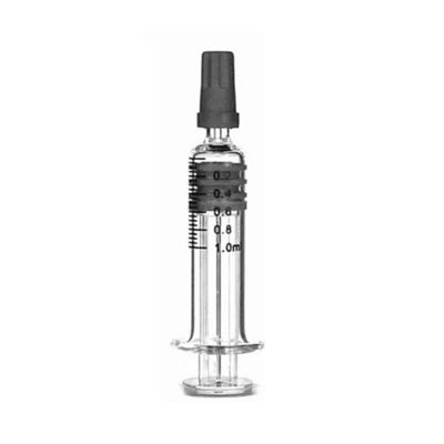 Seringa de vidro do óleo do cânhamo CBD da seringa 1mL da ponta do fechamento de Luer Silp Luer do Borosilicate
