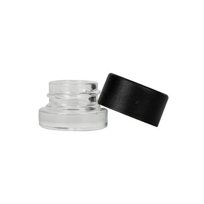Recipiente sem perigo para as crianças do concentrado da cera do frasco de vidro grosso do concentrado da parede 5ml