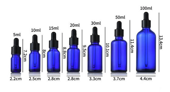 Garrafa de vidro de gotas à prova de crianças para embalagens de óleos essenciais personalizada 15 ml 30 ml 50 ml garrafa de soro de 100 ml com gotas
