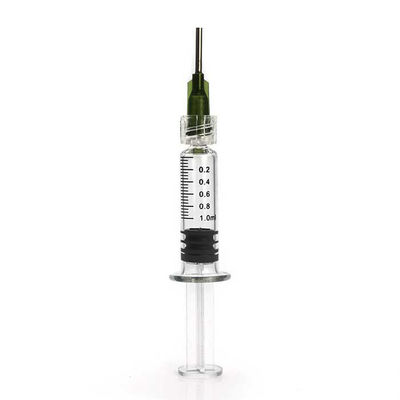 Seringas de vidro do concentrado do cânhamo CBD do fechamento 1mL de Luer da seringa com agulhas sem corte