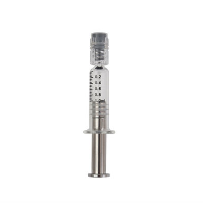 Escape de vidro de prata do fechamento de Luer da seringa do atuador 1ml do metal do ouro livre