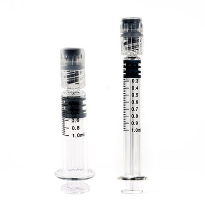estéril reusável da seringa de vidro do fechamento de 1mL Luer para o óleo de CBD