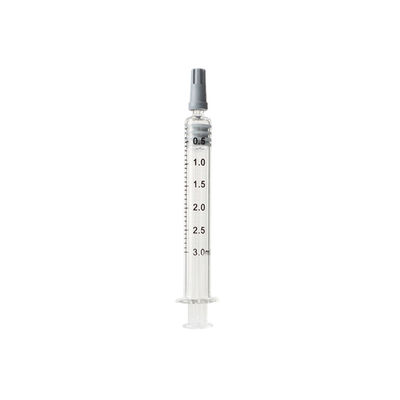 Seringa do fechamento do vidro 3ml Luer do deslizamento de Luer reusável para o óleo puro