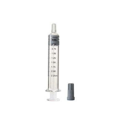 seringa do fechamento de Luer do óleo do  2.25ml com prova do escape do tampão