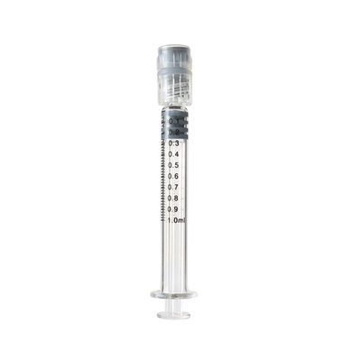 Seringa 1ml de vidro reusável da seringa fina do conector de Luer do vidro de Borosilicate