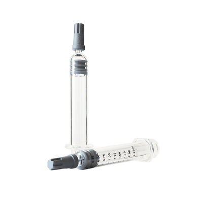 Seringa de vidro do óleo do  CBD de Prefillable da seringa do fechamento de Luer do deslizamento de Luer