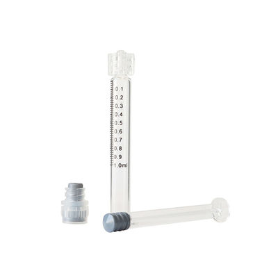 Seringa 1ml de vidro reusável da seringa fina do conector de Luer do vidro de Borosilicate