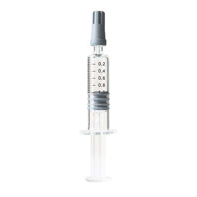 O óleo de CBD concentra a seringa de vidro do deslizamento de Luer da seringa do fechamento de Luer