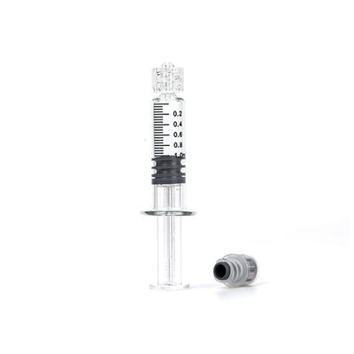 Seringa 1mL Prefillable do óleo do fechamento de Luer do vidro de Borosilicate para o óleo do  CBD