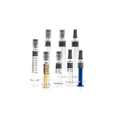 1 ml 2, 25 ml 3 ml 5 ml Seringa de Borosilicato pré- cheia Pulgão de Plástico Metal Luer Lock Seringas 5 ml Seringas de Vidro 1 ml