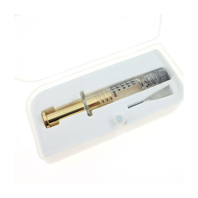 Seringa de vidro do fechamento do Borosilicate 1mL Luer com prata do metal ou atuador do ouro do metal