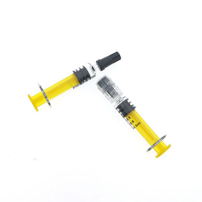 Seringas coloridas do concentrado do cânhamo CBD das seringas 1ml do fechamento de Luer do atuador