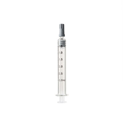 Seringas de vidro estéreis da ponta do fechamento de Luer para a seringa da solha do óleo 3ml de CBD