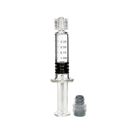 Seringas de vidro do concentrado do cânhamo CBD do fechamento 1mL de Luer da seringa com agulhas sem corte