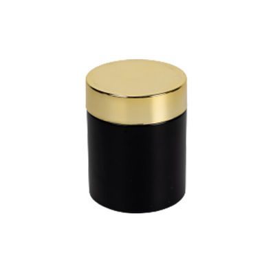 5oz Matte Black Glass Weed Jar com o tampão resistente da criança
