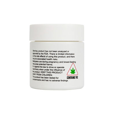 frasco de vidro branco da erva daninha 3oz frasco de vidro resistente da criança de 1/8 de onça