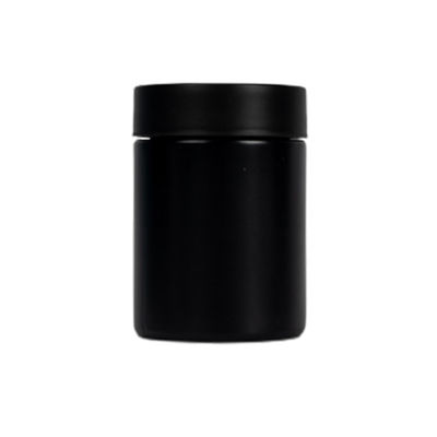 5oz Matte Black Glass Weed Jar com o tampão resistente da criança