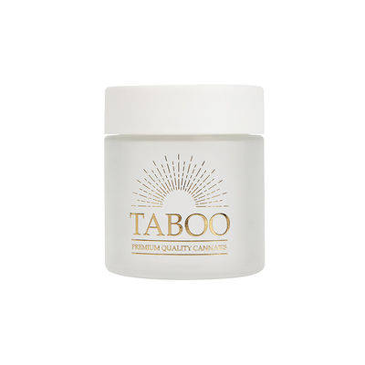 frasco de vidro branco da erva daninha 3oz frasco de vidro resistente da criança de 1/8 de onça