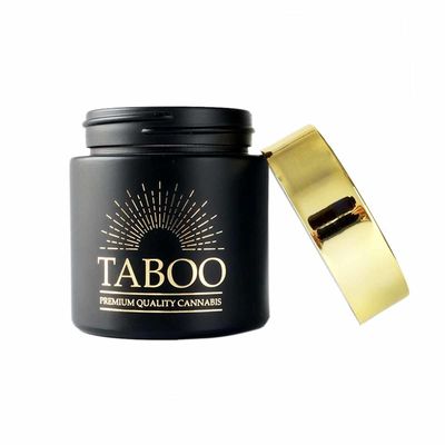Alise o frasco de vidro da flor de 3,5 gramas em volta da amostra dada forma disponível
