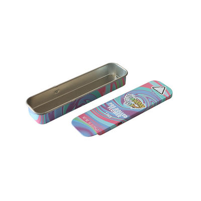Criança deslizante pequena Tin Box For Infused Tablets resistente Prerolls e cartucho