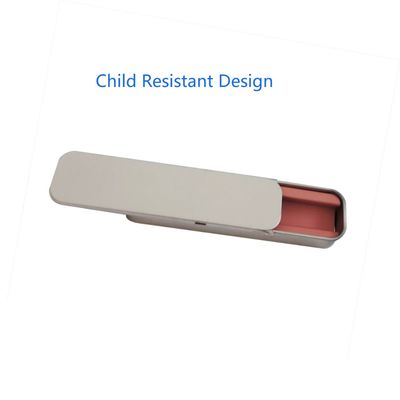 Criança deslizante pequena Tin Box For Infused Tablets resistente Prerolls e cartucho