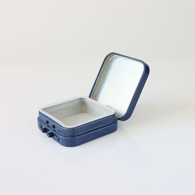 Personalizado imprimindo a lata da hortelã de Tin Box Child Resistant Hinged do quadrado 50 x 50 x 15 milímetros