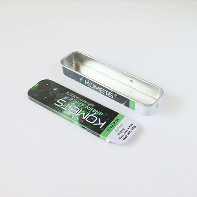 A caixa de Mini Metal Child Resistant Tin para THC infundiu o empacotamento do  das tabuletas