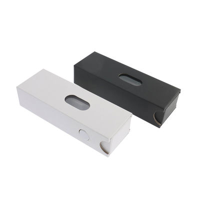 Pacotes de Caixa de Papel para Cartuchos de Óleo de CBD Vape Branco e Negro