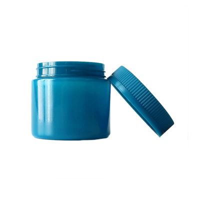 frasco plástico azul da erva daninha 6oz com abaixar &amp; para girar tampões da prova da criança