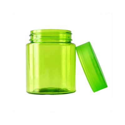 Jar de erva resistente a crianças PET plástico de armazenamento de maconha de lata com tampa à prova de crianças