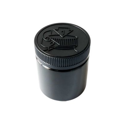 Jar de erva resistente a crianças PET plástico de armazenamento de maconha de lata com tampa à prova de crianças