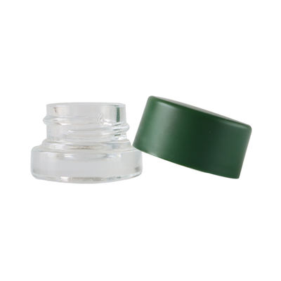 Recipiente sem perigo para as crianças do concentrado da cera do frasco de vidro grosso do concentrado da parede 5ml