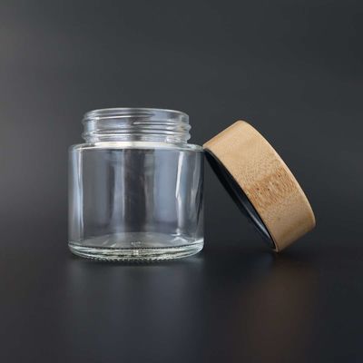 frasco do vidro de bambu de vidro da tampa da prova da criança do frasco do esconderijo da erva daninha 2-6oz 8o