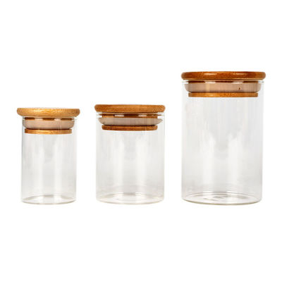 Frascos herméticos do armazenamento do vidro de Borosilicate do alimento para o chá de ervas
