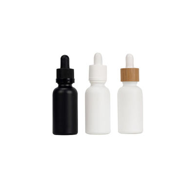 Bottle Dropper de Impressão a Cores Personalizada para Óleo Essencial e Sério Bottle de Vidro Negro Resistente a Crianças com Dropper