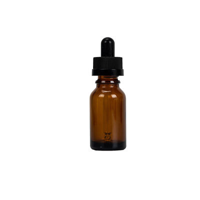 Bottle Dropper de Impressão a Cores Personalizada para Óleo Essencial e Sério Bottle de Vidro Negro Resistente a Crianças com Dropper