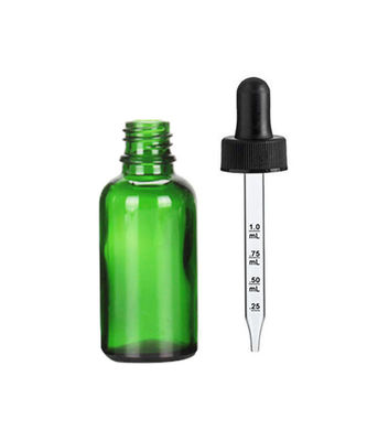 parte superior resistente da criança de 30ml 1oz Amber Glass Dropper Bottle With para o óleo de cânhamo
