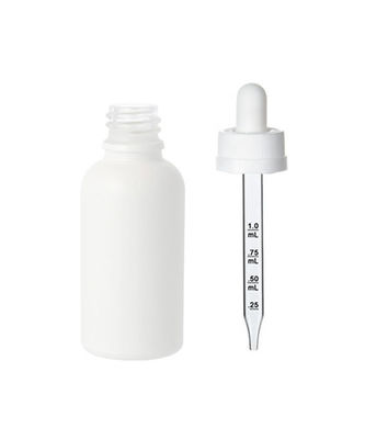 Garrafa sem perigo para as crianças da tintura 30ml do conta-gotas de Matte White Essential Oil Glass