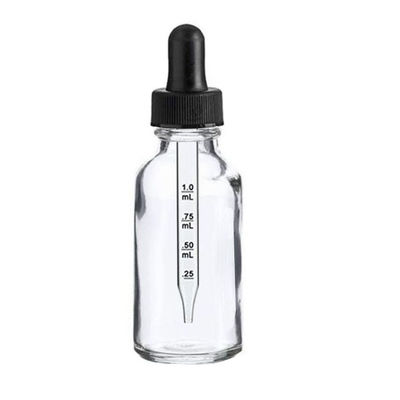 garrafas de vidro claras transparentes da tintura do vidro de garrafa do conta-gotas 30ml