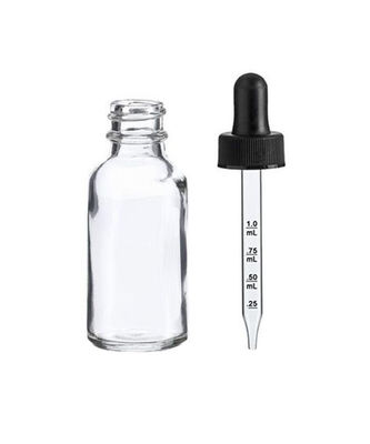 garrafas de vidro claras transparentes da tintura do vidro de garrafa do conta-gotas 30ml