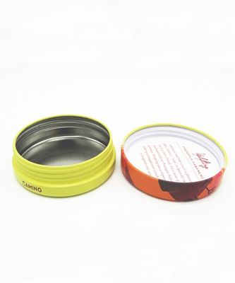 Empacotamento gomoso resistente dos produtos de Tin Boxes With Lids CBD do círculo da criança