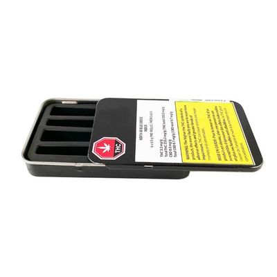 Corrediça feita sob encomenda Tin Box do cigarro de Preroll do bloco da erva daninha da caixa portátil do metal