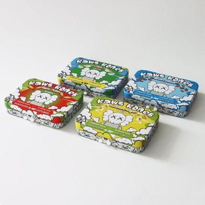 Resíduo metálico ou criança lustrosa Tin Box resistente com a inserção do silicone para 5pcs Preroll