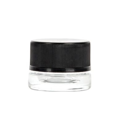Frasco de vidro concentrado branco com tampa de parafuso CR Claros Blach Frasco de cera personalizado Frasco de embalagem