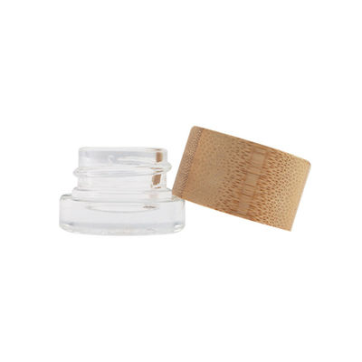 5 ml de frasco de vidro concentrado com tampa de bambu à prova de crianças para creme de lubrificação de óleo